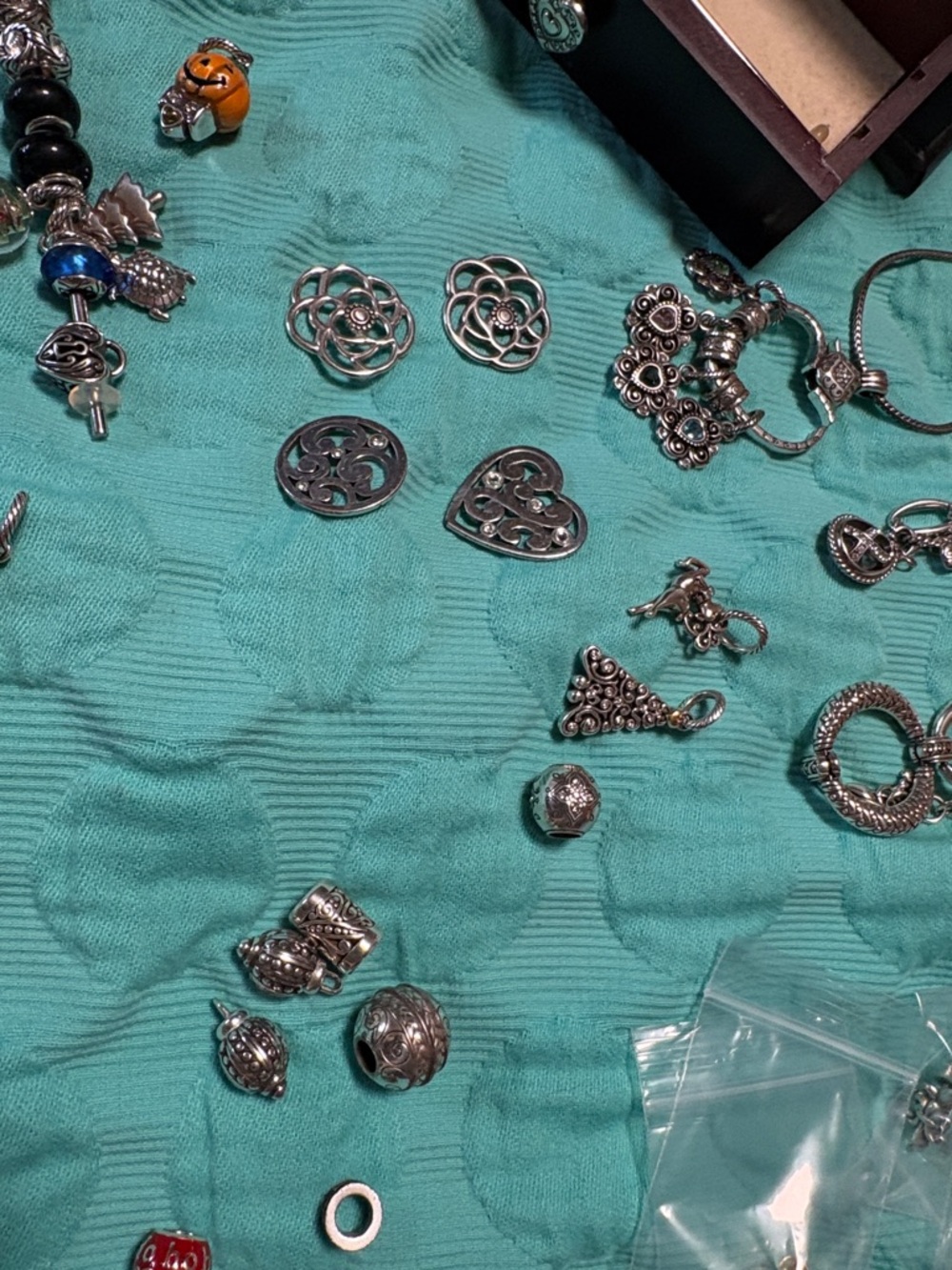Brighton Charm Bracelet Lot and 20+ earring set plus 60 charms firm thanks. - Picture 13 of 17